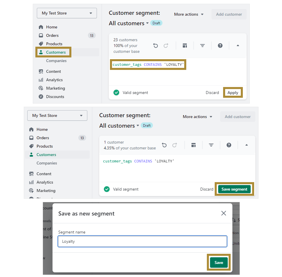 Create segment