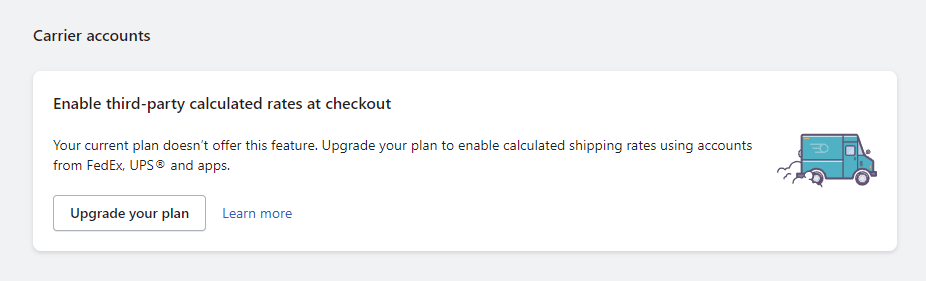 calculated shipping rates