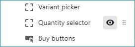 quantity selector