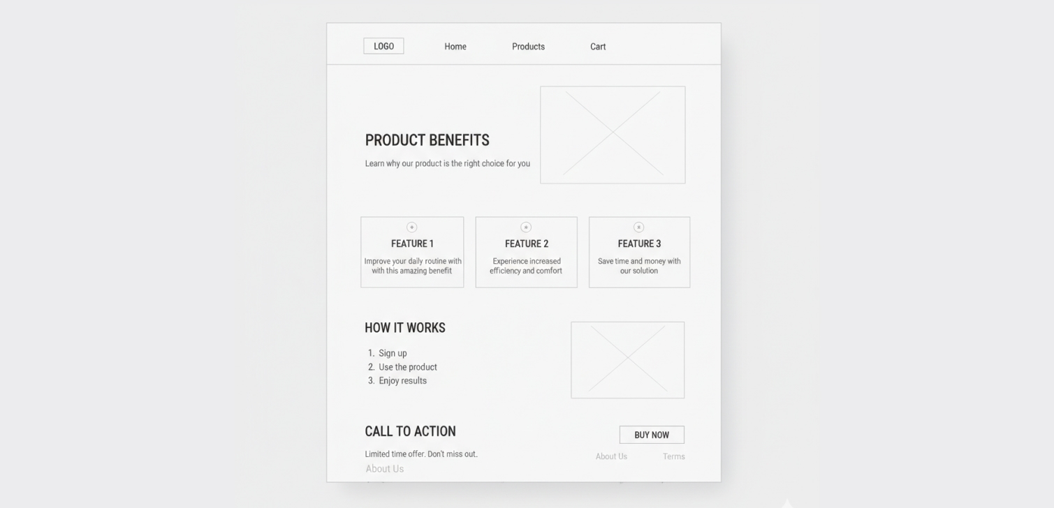 Start your e-commerce page with words, not design